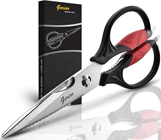 Gerior Heavy Duty Kitchen Scissors - Detachable Poultry Shears for Chicken, Meat, Herbs & Veggies - 9.25 Inch Sharp Stainless Steel