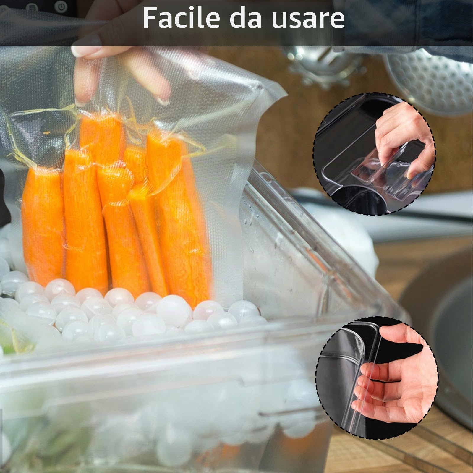 Contenitore Sous Vide, 11 L con coperchio e griglia | GN 1/2, 32,5 x 26,5 x 20 cm | Contenitore trasparente senza BPA per carne pesce e cucina sottovuoto