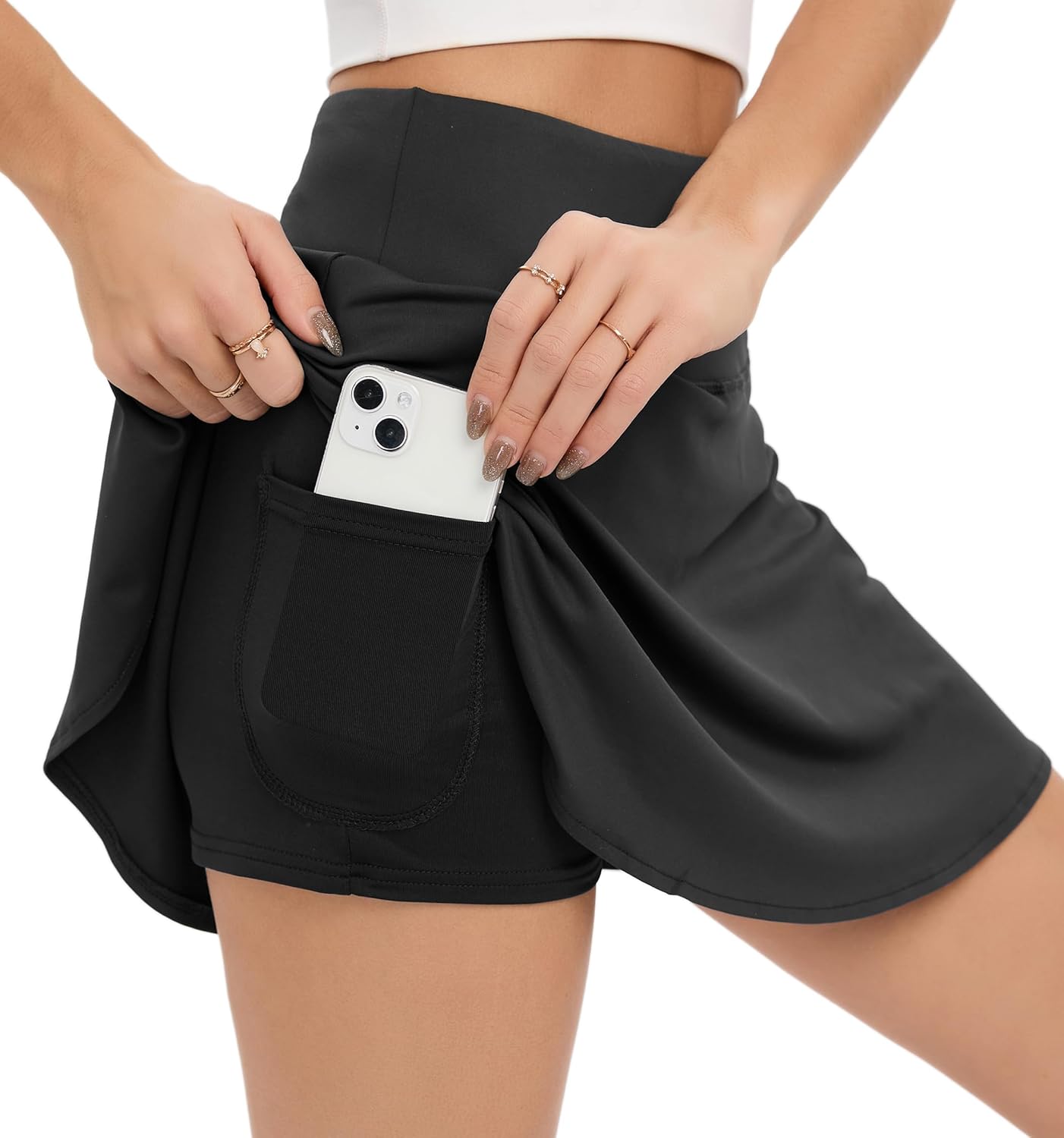 Oyamiki Athletic Skorts for Woman Trendy High Waisted Skirts Pleated Golf Tennis Skirt Flowy Skort with Pockets Chic Clothing - Image 2