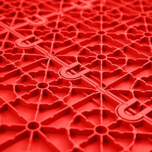 Miniatura 9 de IncStores - Baldosas nitro para cochera, pisos entrelazados para cochera, de 30.5 x 30.5 cm., Rojo