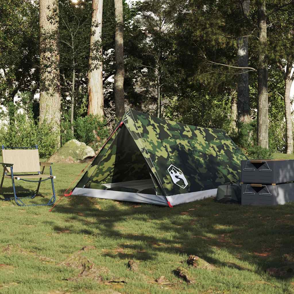 Campingzelt für Personen Gruen wasserdicht mit Moskitonetz, Beluiftung, E Anschluss, leichtes Packmass 1, A Rahmen Fuer Wanderung, Trekking, Outdoor und Festival