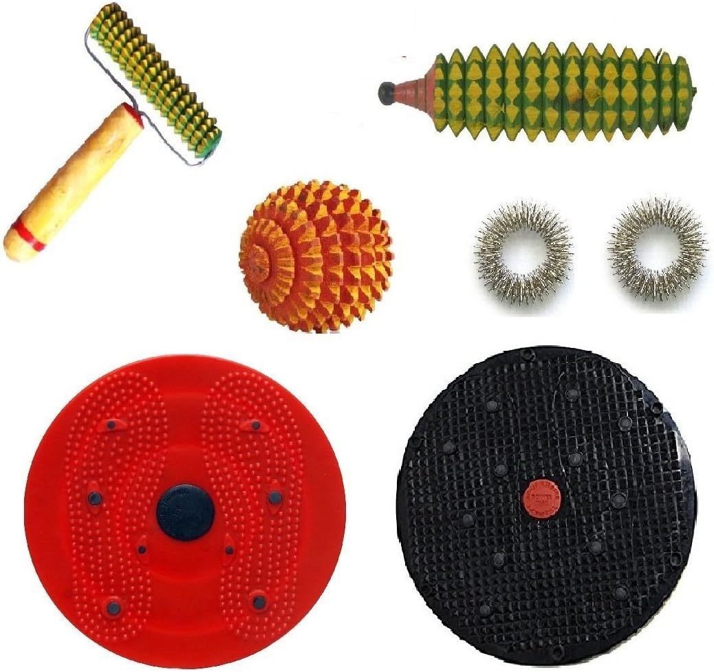 GHK Tummy Trimmer Twister Disc and Acupressure Power Mat Blood Circulation Magnetic Massager Combo Kit