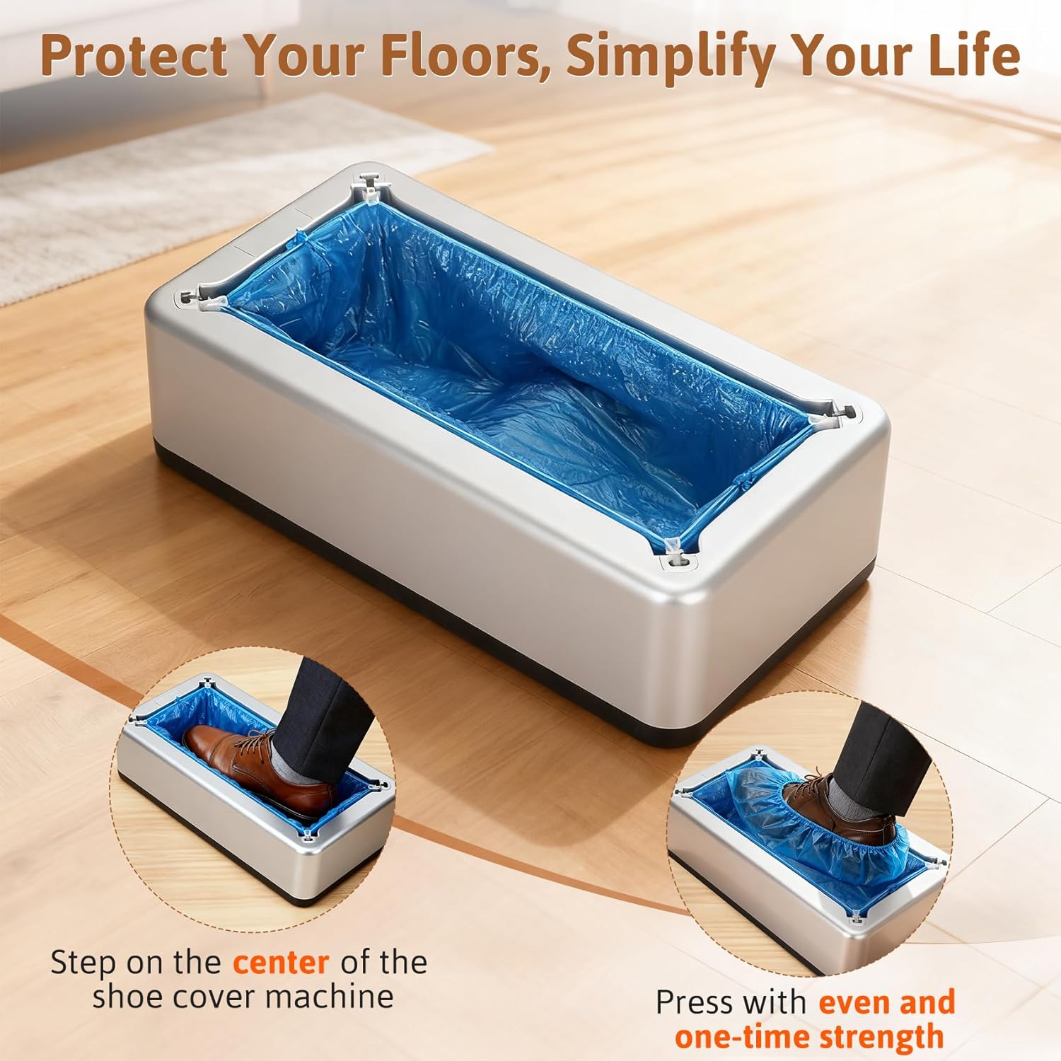 Shoe Cover Dispenser Automatic Shoe Cover Dispenser Machine with 400pcs Shoe Cover Disposable Non Slip High Quality, Automatic Shoe Cover Machine for Indoors, fit Most Occasion and Shoes Size