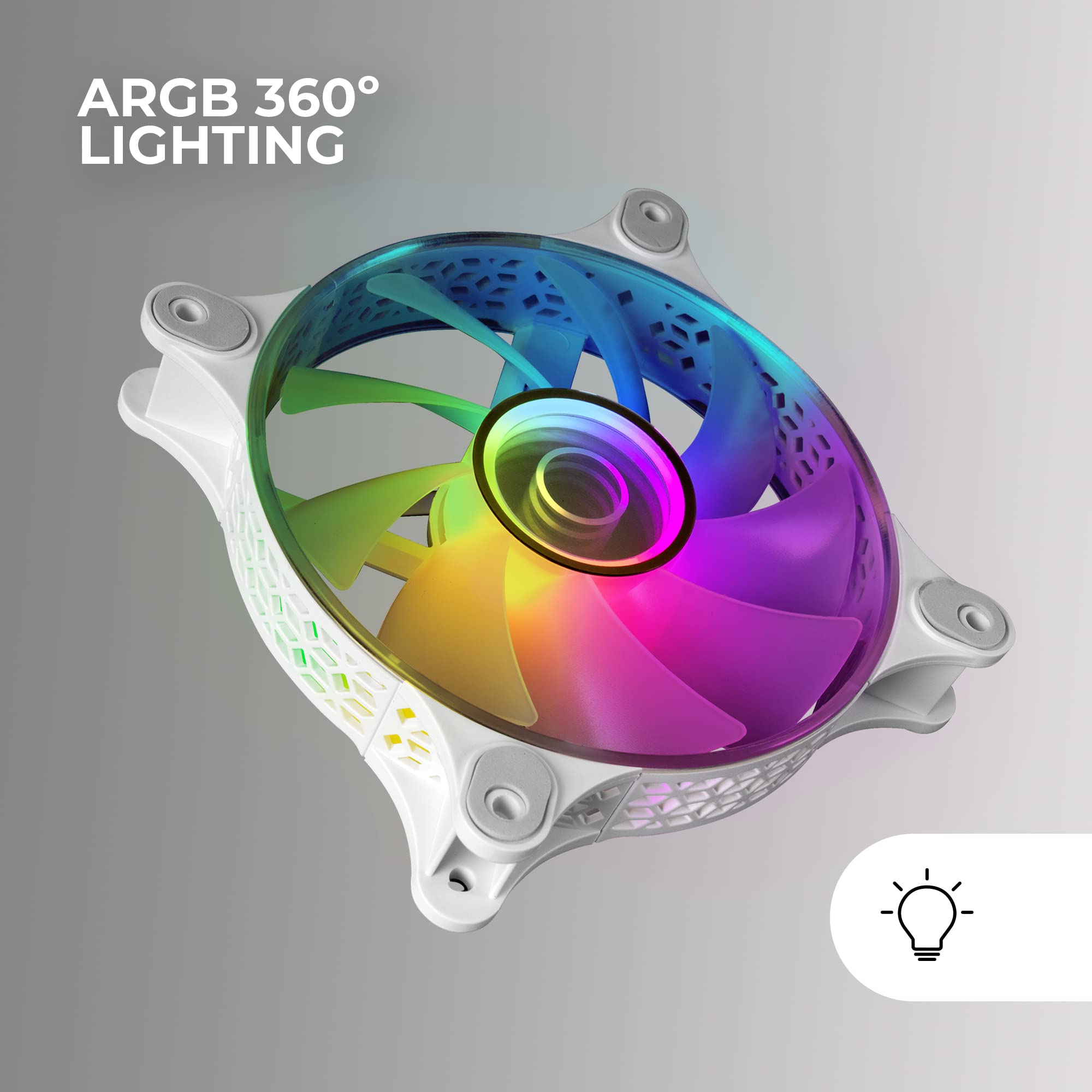 Mars Gaming MFD, Ventilador 120mm CHROMA RGB Dual Automático, Ultra Silencioso 14dB, Conexión Molex 4PIN, Sistema Antivibraciones, Transparente — view 56