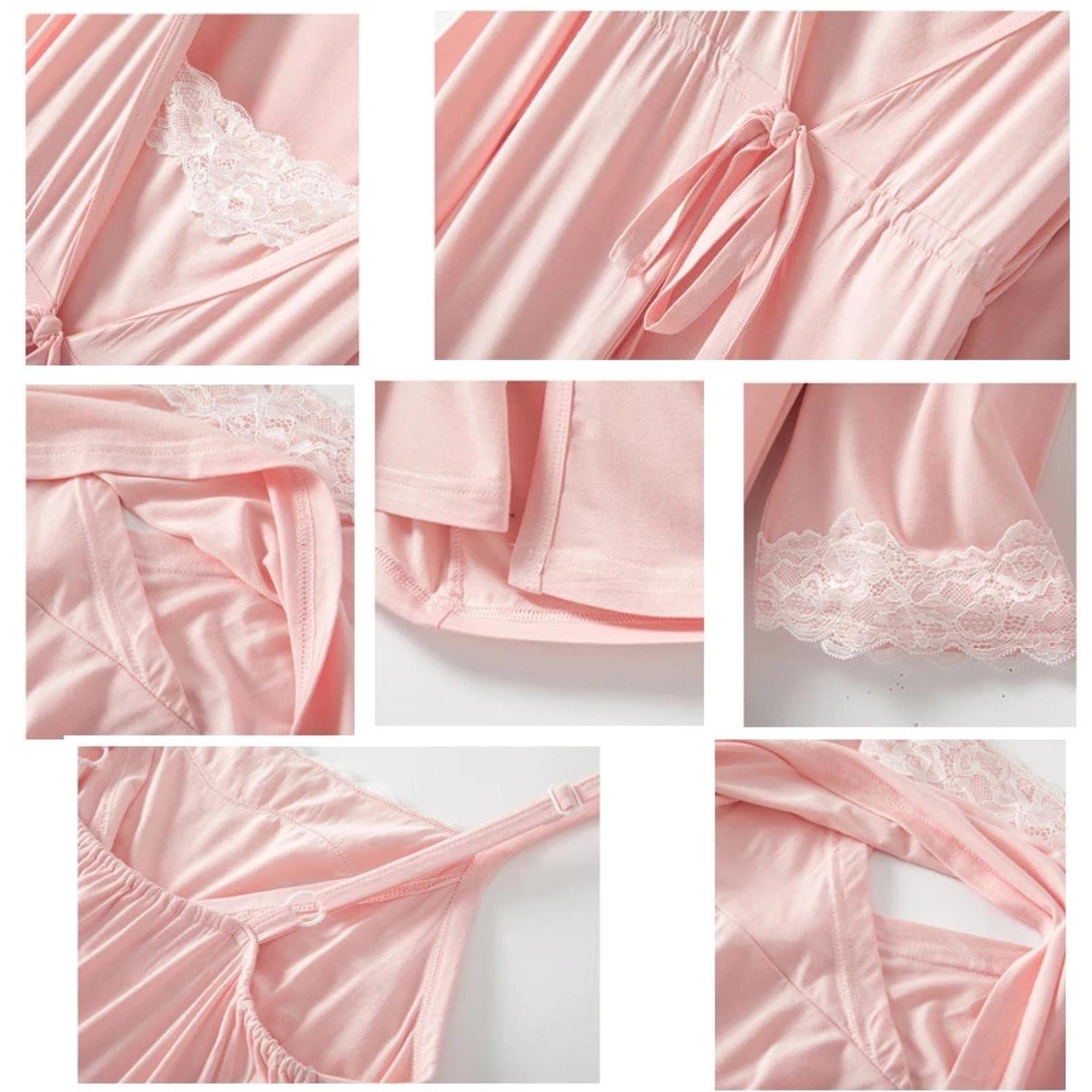 Femme Enceinte vêtements de Nuit Allaitement Grossesse Pyjamas Fronde Allaitement Chemise de Nuit maternité Travail Robe + Robe Accouchement