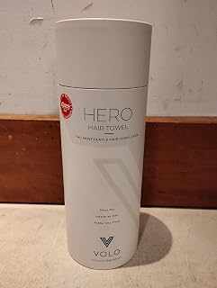 VOLO Hero Hair Towel | Super Absorbent Quick Dry Nanoweave | Reduces Dry Time by 50% | Large Wrap for All Hair Types Hero Cielo Blue - Tube
