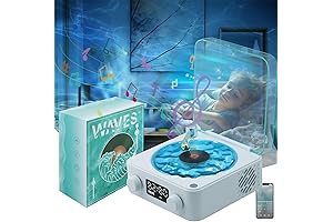 Waves Vinyl Bluetooth Digital Projection Clock