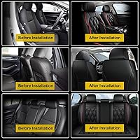 Vista 8 de AOMSAZTO Fundas de asiento de automóvil, juego completo de 5 asientos, ajuste personalizado para Chevrolet/Chevy Cruze 2011-2019, fundas de cojín