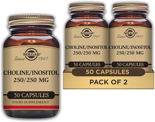 Solgar Choline 250mg with Inositol 250mg Vegetable Capsules - Pack of 100