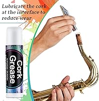 Vista 6 de Tondiamo 2 piezas de grasa de corcho para clarinete flauta grasa lubricante tubo de limpieza y cuidado producto instrumentos de viento de madera