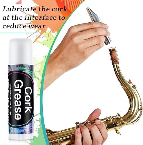 Miniatura 5 de Tondiamo 6 piezas de grasa de corcho para clarinete flauta grasa lubricante tubo de limpieza y cuidado producto instrumentos de viento de madera