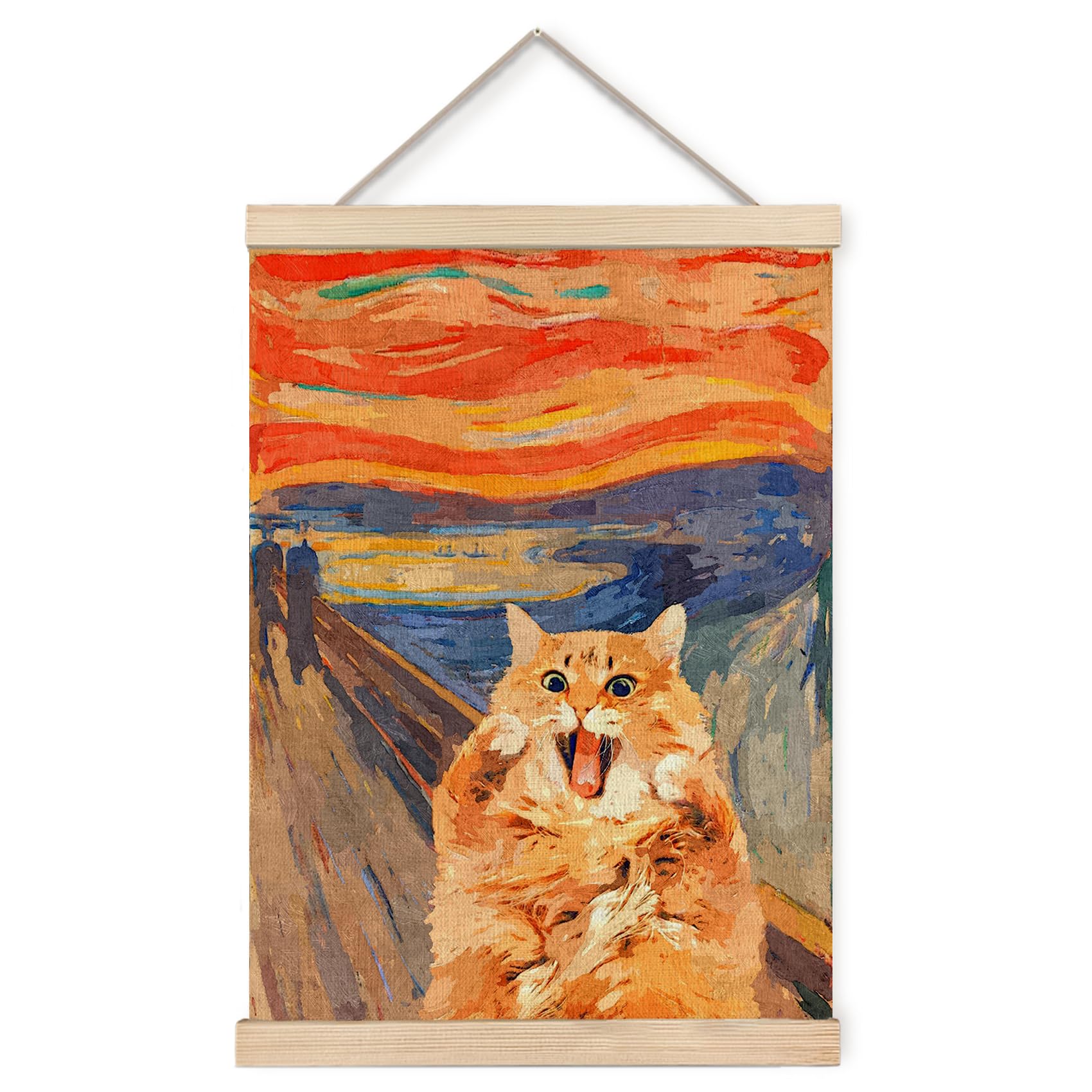 Amazon.com: Foritho Funny Abstract Orange Cat Poster Wall Art