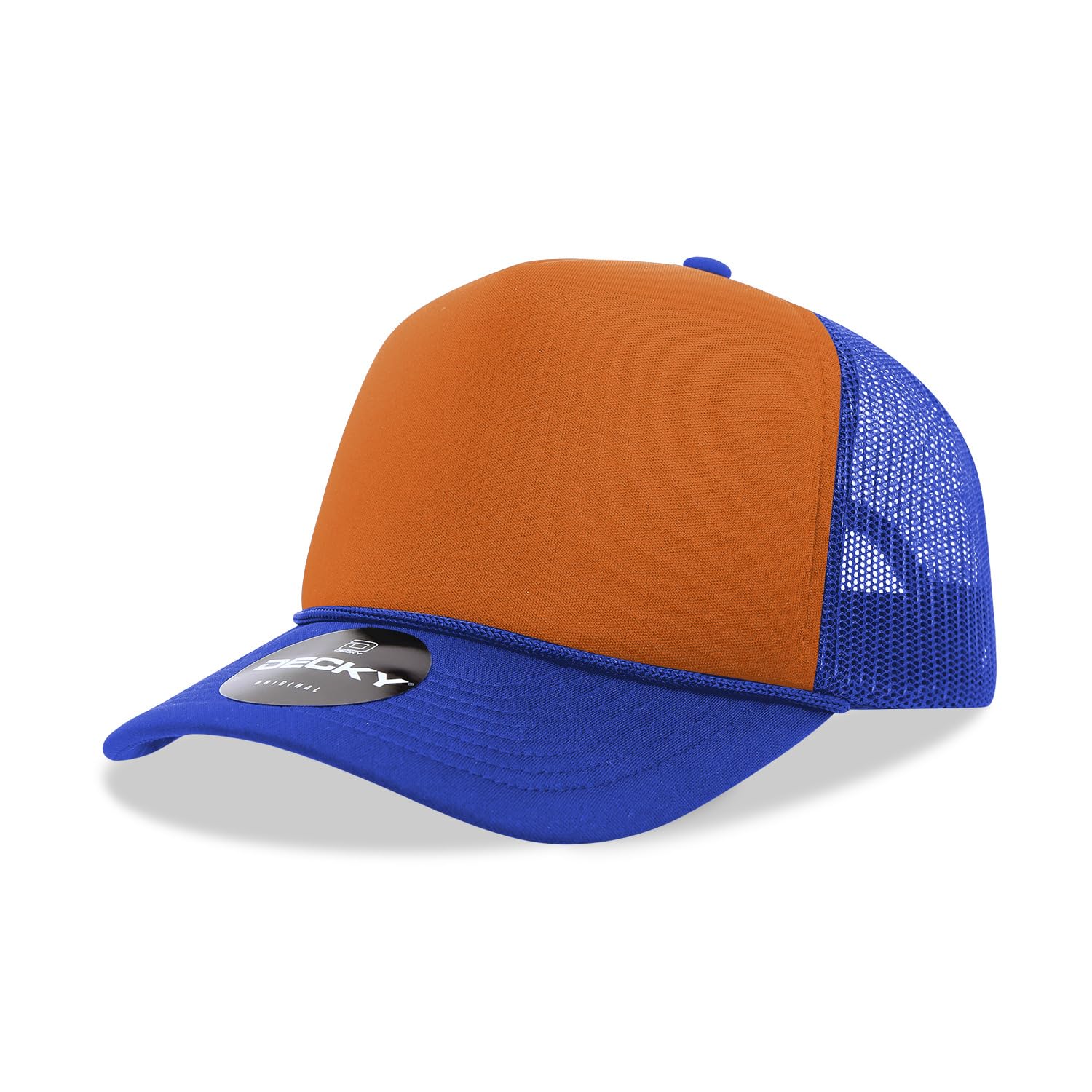 Decky Trucker en Mousse Casquette Orange et Bleu pour Style Rétro Urbain - 3