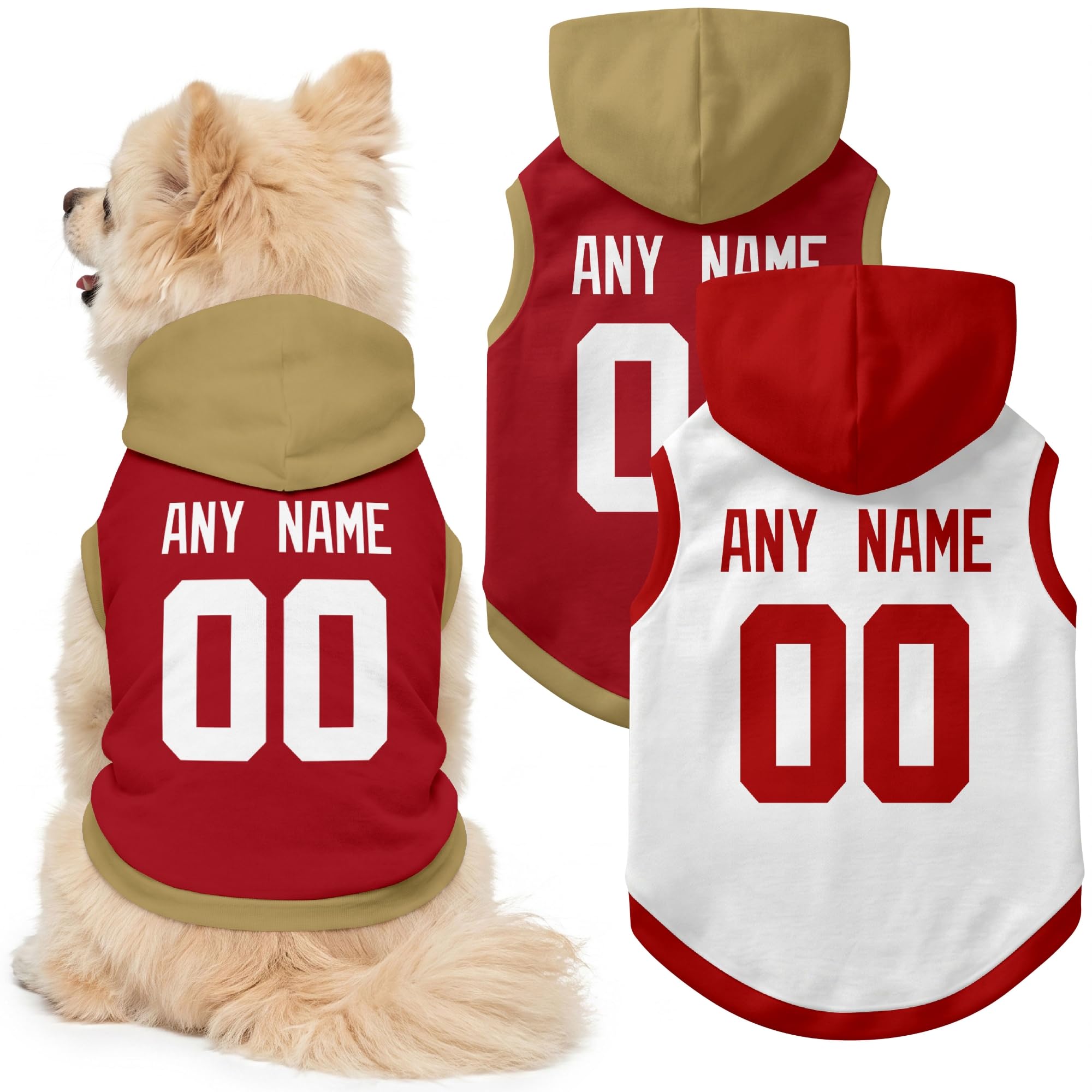 San Francisco Dog Clothes Custom Jersey Style Dog Hoodie for Pet