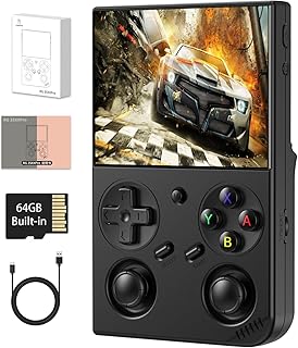 GiipGoop RG35XX Pro Handheld Game Consoles RG35XXPro Retro Gaming Console with 64GB 4353 Games Card Video Game Console Portable Pocket Arcade Support 30+ Simulators WiFi Bluetooth HD Output Black