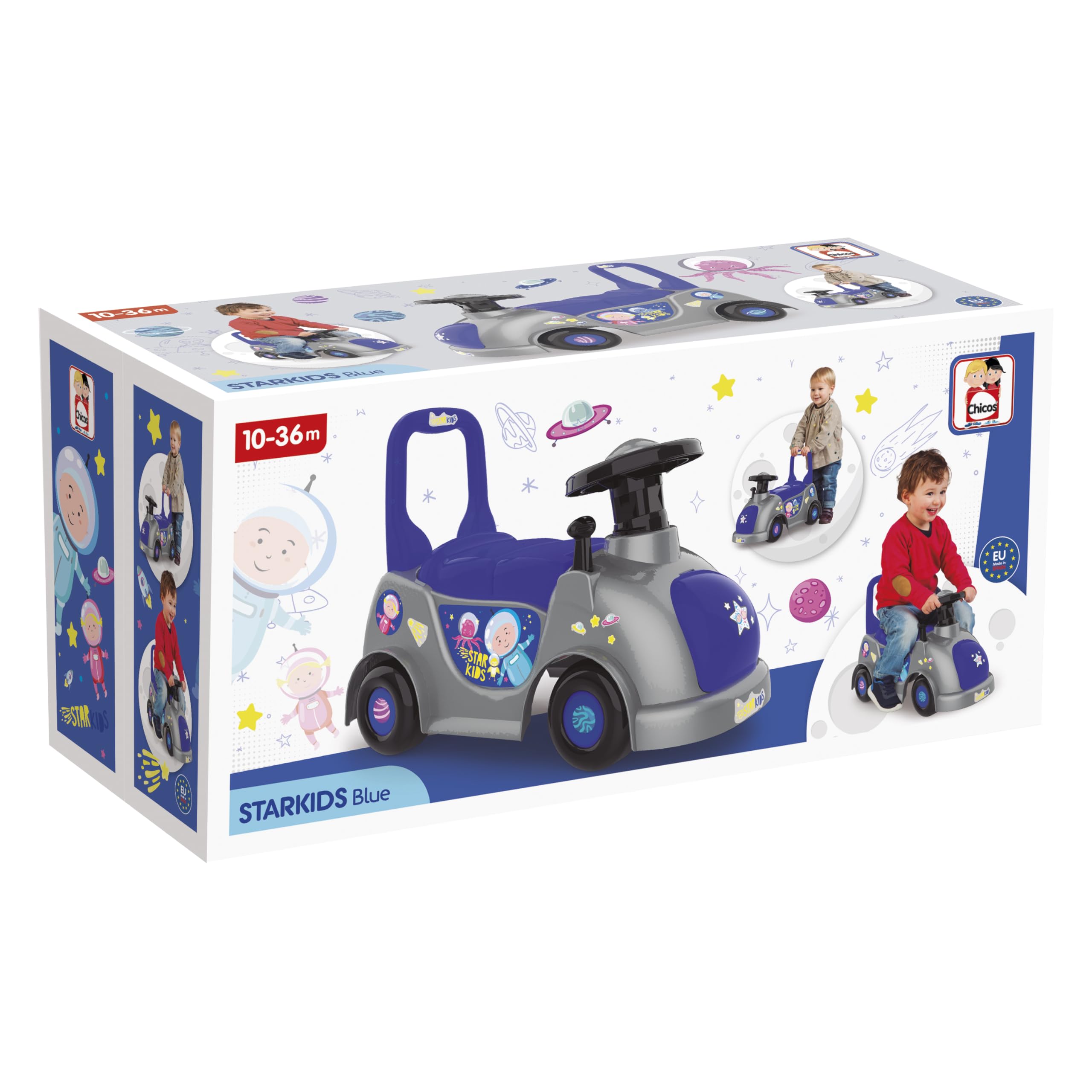 Star Kids Ride-on Blue - Correpasiglio E Deambulatore Per Bambini 10-36 Mesi | Con Cassetti - Foto 8