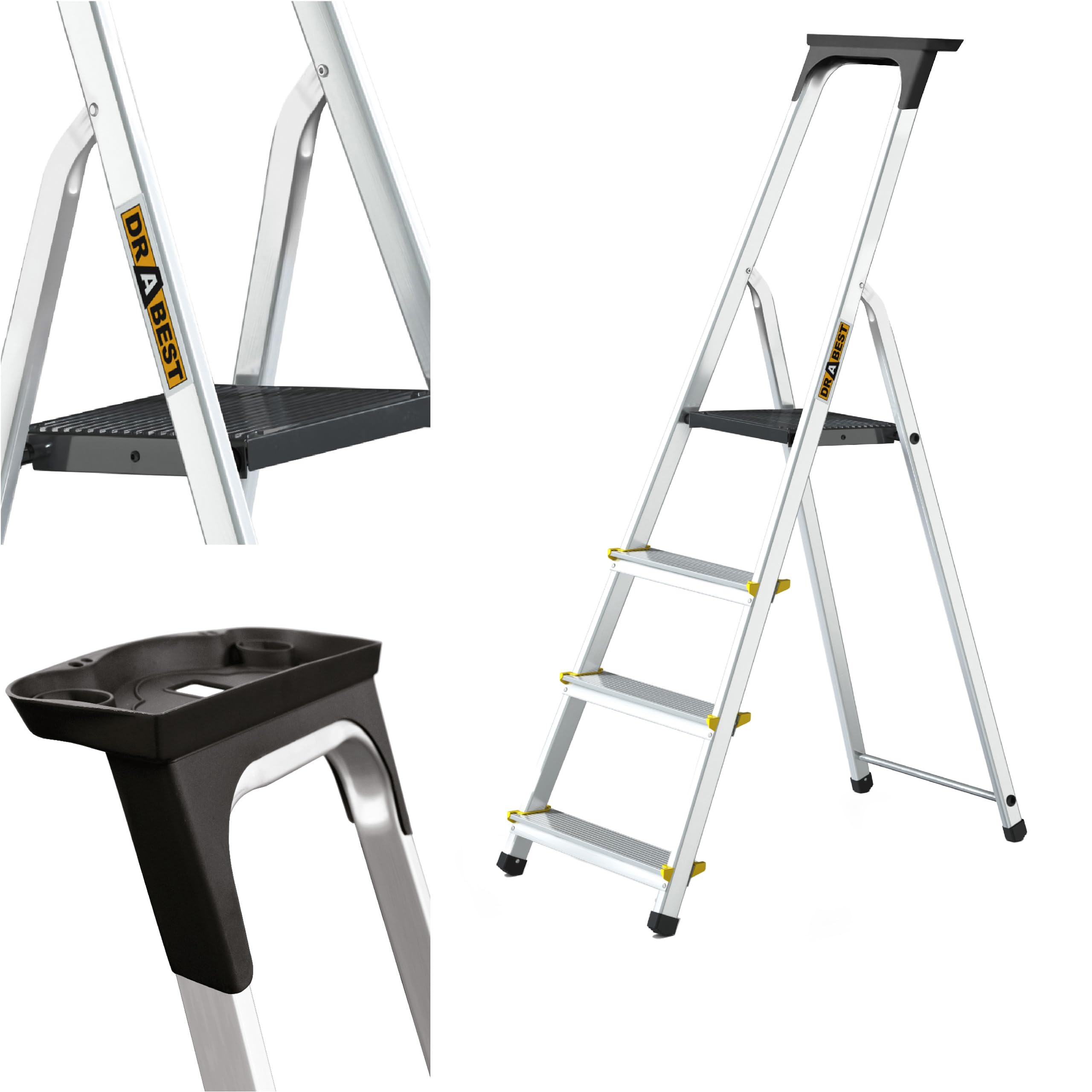 Drabest Aluminium 4 Step Ladder