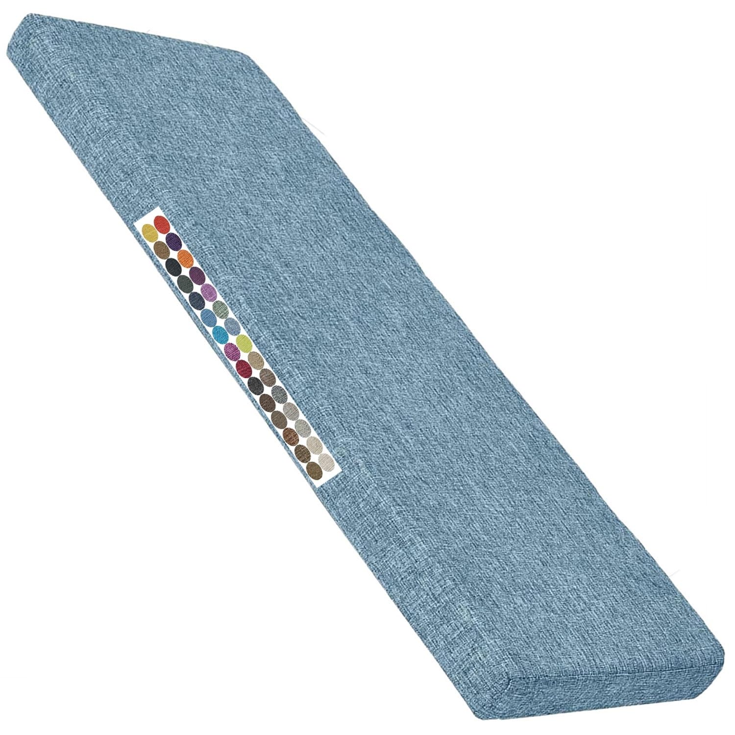 Coussin de siège en lin bleu clair pour vos repas sur la terrasse