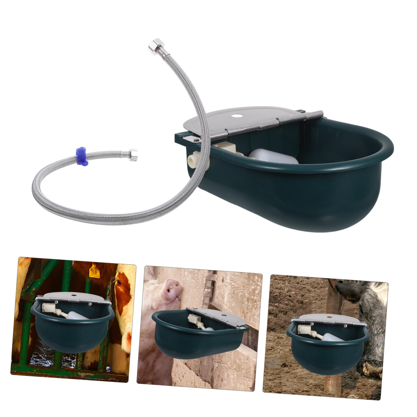 Didiseaon Bebedero Automático para Animales Resistente Plástico para Ovejas Cabras Perros y Ganado con Suministro de Agua para Exteriores y