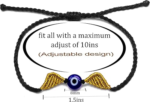 Miniatura 4 de MANYC - Pulseras de mal de ojo hechas a mano con amuleto de cuerda ajustable para mujeres, hombres, adolescentes, niños y niñas