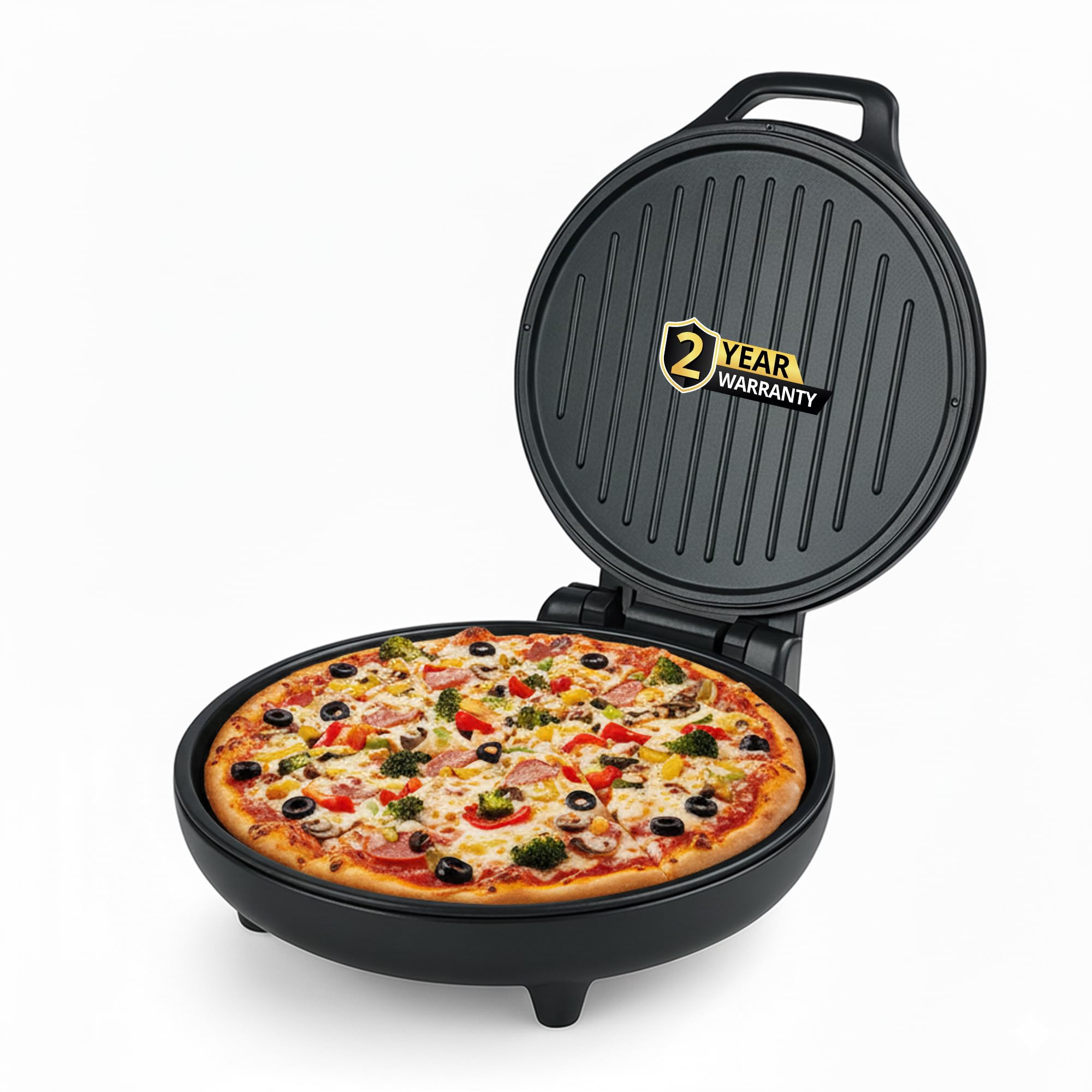 iBELL Electric Pizza Maker & Multi-Purpose Grill - 1500W | Dual Heating Control