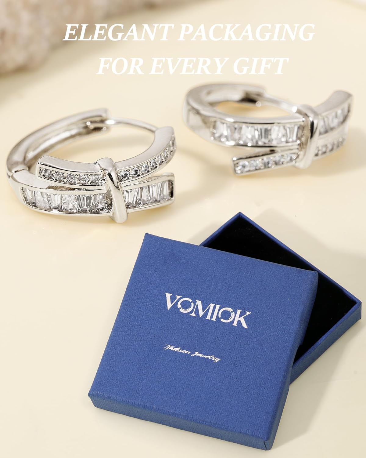 Gold Hoop Earrings for Women, Lightweight Huggie Earrings 14K Gold Plated Hypoallergenic Hoops Earrings, Fashion Cubic Zirconia Hoops Earrings Jewelry Gifts for Womens - Image 7