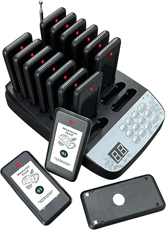 Buzzers for Restaurant, Restaurant Pager System, 16 Pagers