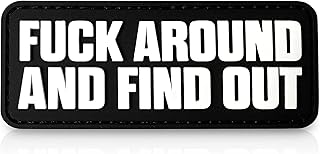FAFO PVC Patch - Fuck Around and Find Out, Funny Tactical Patches, Molle Accessories | Military Morale Patch for Clothes, Hat, Backpack, Dog Harness | Hook and Loop, 3D Rubber (Acronym - White)