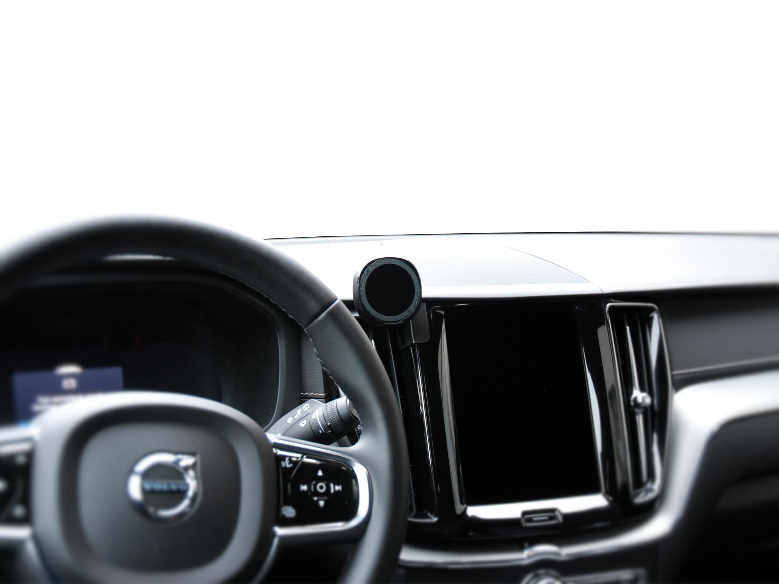 Supporto magnetico per cellulare con funzione di ricarica, compatibile con Volvo XC60 (2017 – 2025), auto I 360° 15 W, ricarica rapida senza fili, nero magnetico, per Volvo XC60 II