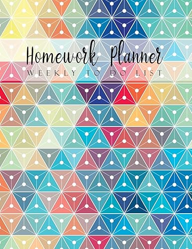 Homework Planner Weekly to do list: Geometric Design Student Planner Journal Tracker Notebook Education Teaching Studying Journal size 8.5x11 Inches: Volume 2 (Homework Assignment Planner)