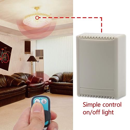 Miniatura 3 de DC 6V 2 Ch Tipo de aprendizaje Relé Control remoto Transmisor y receptor para puerta de garaje ligera y control de acceso 433 Mhz Control remoto