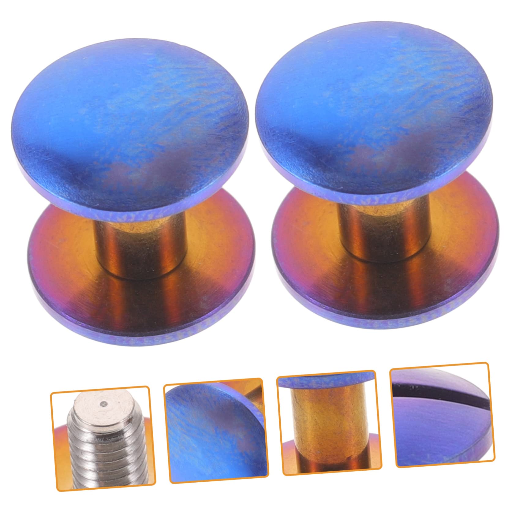 BELLIFFY 4sets Belt Repair Kit Binding Screws for Crafts Screws Nickel-Plated Lightweight Design 2pcs*4
