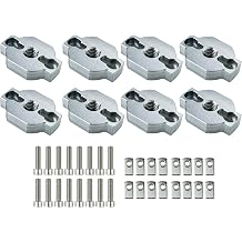 8pcs Anchor Aluminum Tie Down Anchor Kit Compatible with CF MOTO ATV UTV Heavy-Duty ATV Tie Down Aluminum Anchor Accessories Silver