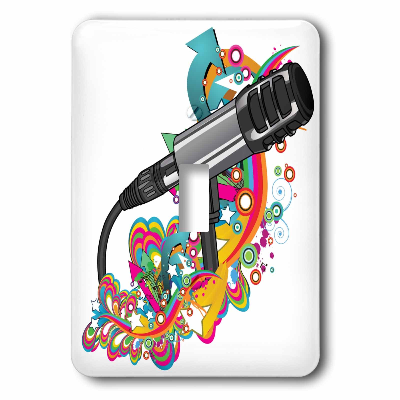 Interrupteur Pop Art Singer pour salon moderne coloré 3drose