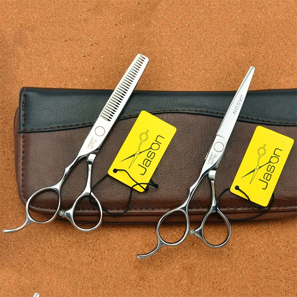 Ensemble De Ciseaux À Couper Les Cheveux Professionnels De Gauche, en Acier Inoxydable Ciseaux De Ciseaux Et Ciseaux D'amincissement, pour Coiffure, Salon, Maison, Lumière Et Nette,6.0 inch