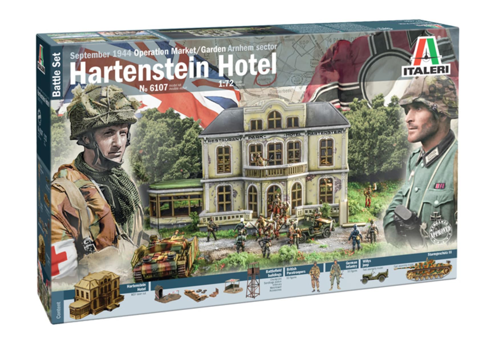 Italeri 6107 1:72 Operation Market Garden Hartenstein, Model Making, Building kit, Model Making, DIY, Hobby, Collage