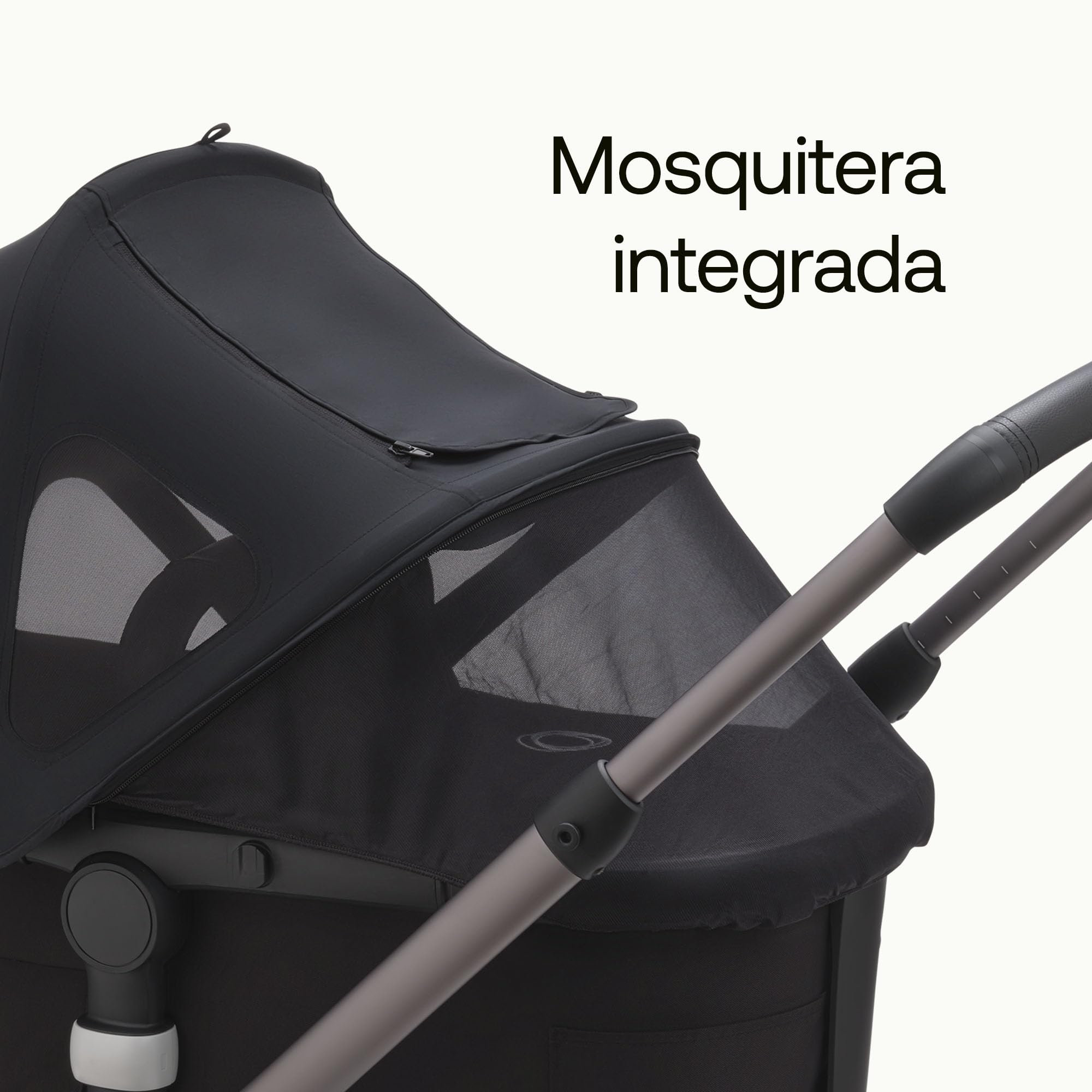 Bugaboo Breezy - Toldo solar con paneles de ventilación y mosquitera integrada, compatible con cochecitos Fox, Kangaroo, Cameleon 3 y Lynx, tela UPF 50+ y protección repelente al agua, cereza oscura