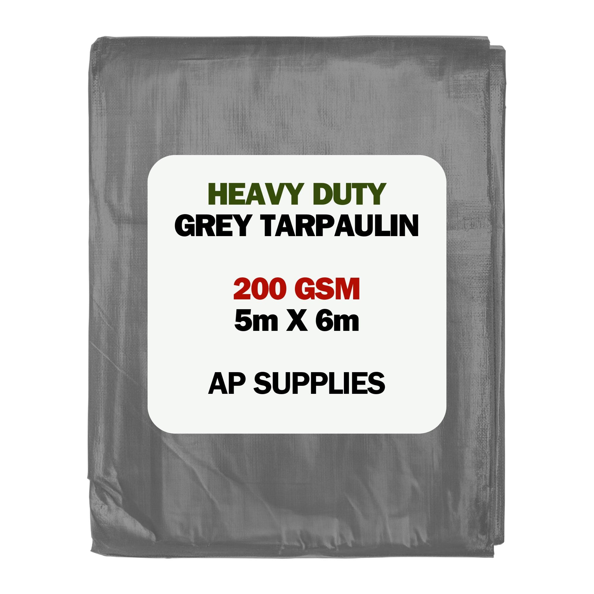AP Supplies Grey L-Grade Tarpaulin 5M X 6M from B&Q