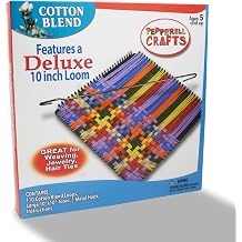 Pepperell Crafts Potholder Weaving Loom Kit | 10" X 10" Plastic Loom | Premium Cotton Weaving Loops | Makes 2 Large Potholders