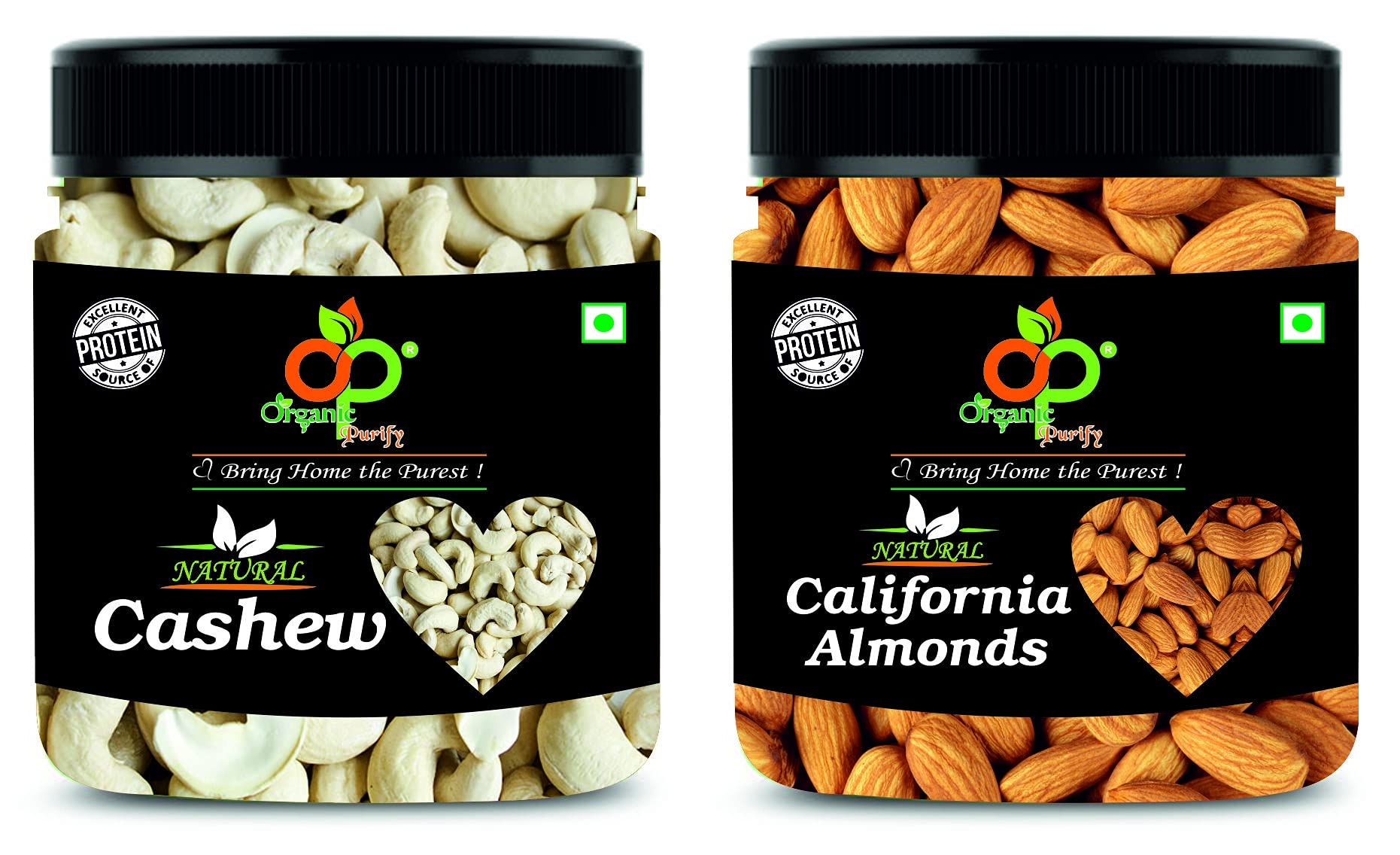 Organic Purify Premium Dry Fruits Combo Pack of Almonds & Cashews (250g Each) JAR PACK (Diwali Celebration Pack) (B09D9JBB48) Amazon Price History, Amazon Price Tracker