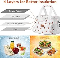 Vista 28 de Lifewit Bolsa de Almuerzo Mediana Aislada Caja de Almuerzo Hielera Suave Bolsa Refrigerante para Adultos Hombres Mujeres, Gris 12 Latas (9L)