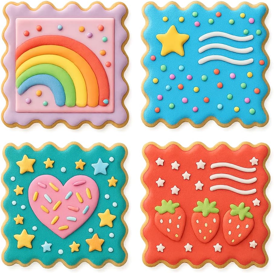 Mighty Gadget Postage Stamp Cookie Cutter & Stamp - 4x4" Classic Postal Design for Letter-Themed Baking (Random Color) image 3
