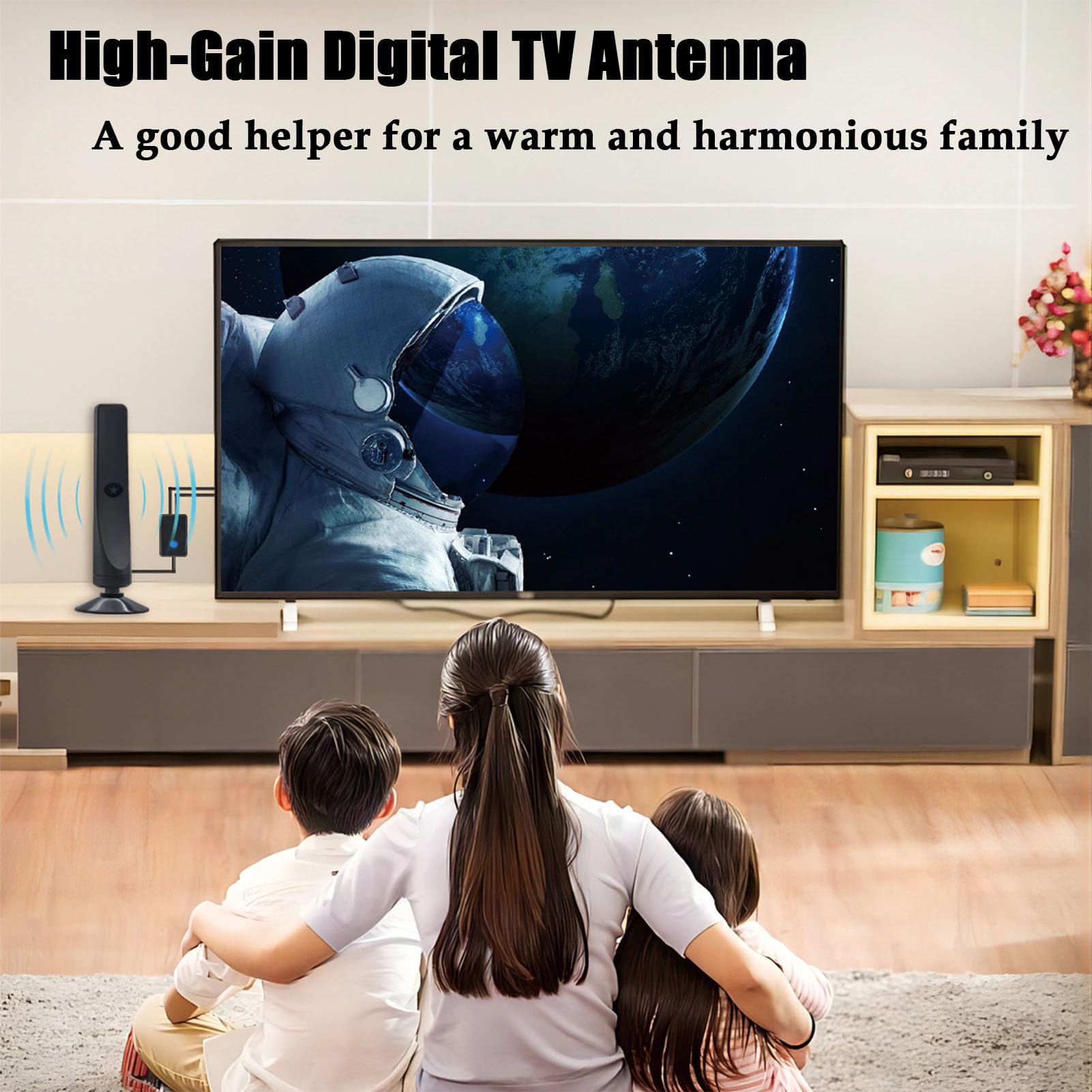 Wavemax TV Antenna 2026, Indoor/Outdoor Antenna for Smart TV, Wave Max Pro 4K HD TV Antenna 2026, Digital Antenna/Signal Booster with Crisp HDTV Display and Works for TV, RVs & Campers (2Pcs) - 2