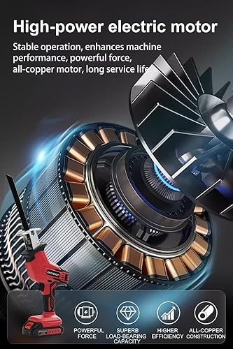 Miniatura 3 de Sierra recíproca inalámbrica, 2 baterías de 2.0 Ah, velocidad variable inalámbrica, kit de cuchillas para corte de maderametalPVC RED4