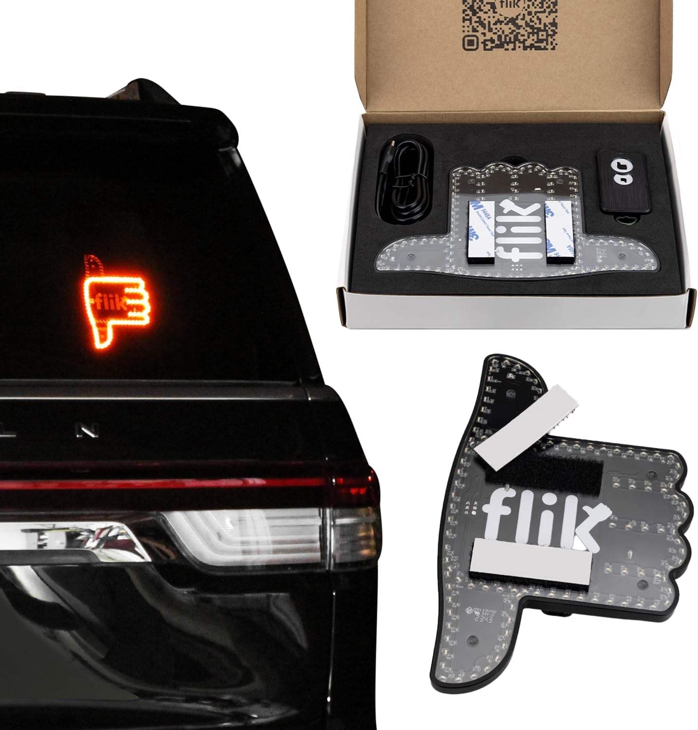 Flik Peacemaker - Thumbs Up & Down Light - Hottest Gifted Car Accessories, Truck Accessories, Car Gadgets & Road Rage Signs for Men, Women, & Teens - Funny Back Window
