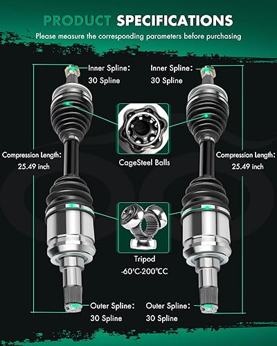 Miniatura 148 de SCITOO Eje CV Conjunto de eje delante izquierda derecha para Honda Odyssey 3.5L,para Honda Ridgeline 3.5L 2005-2014 60-1009