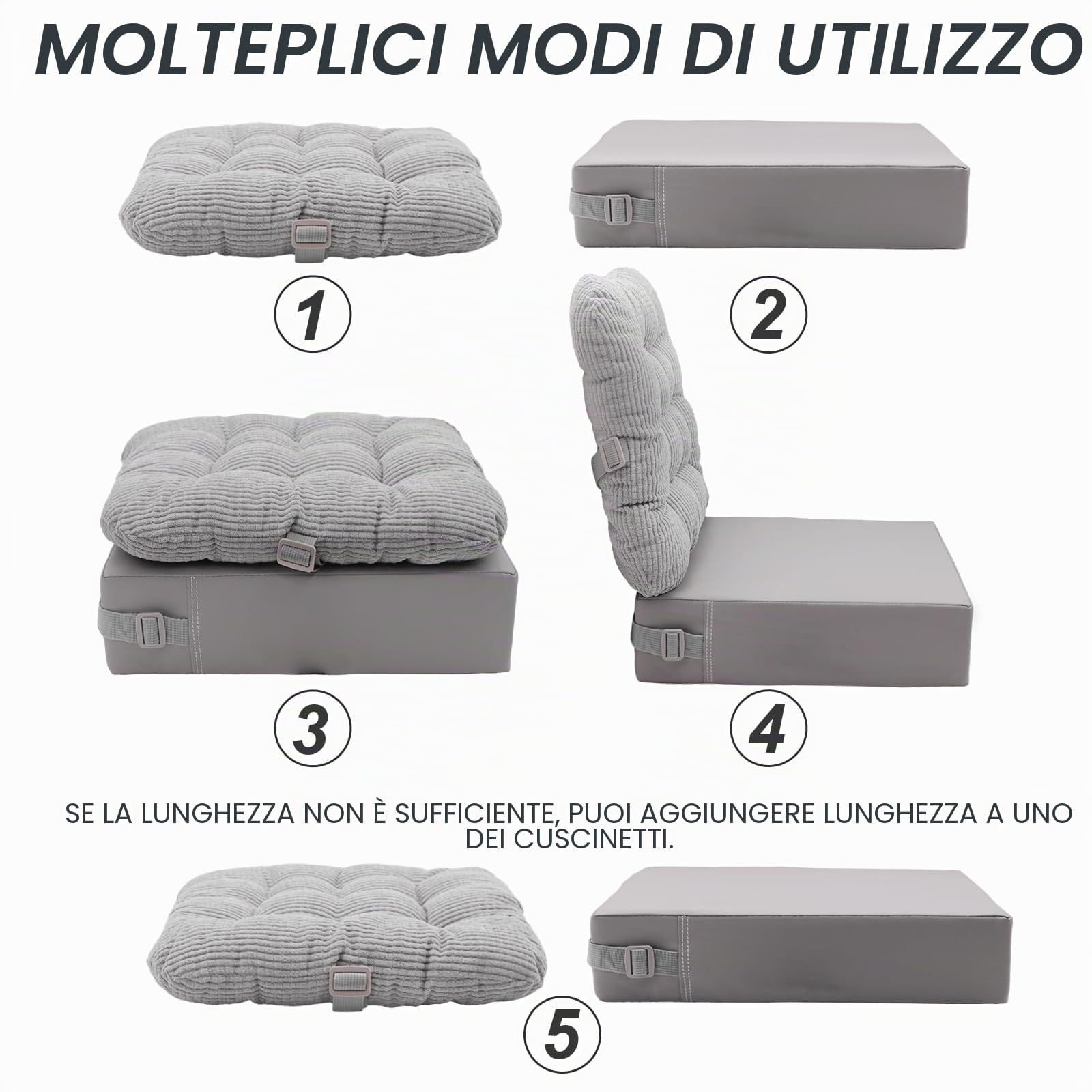 Booster sedile per bambini 2Pcs cuscino velluto a coste PU impermeabile antiscivolo