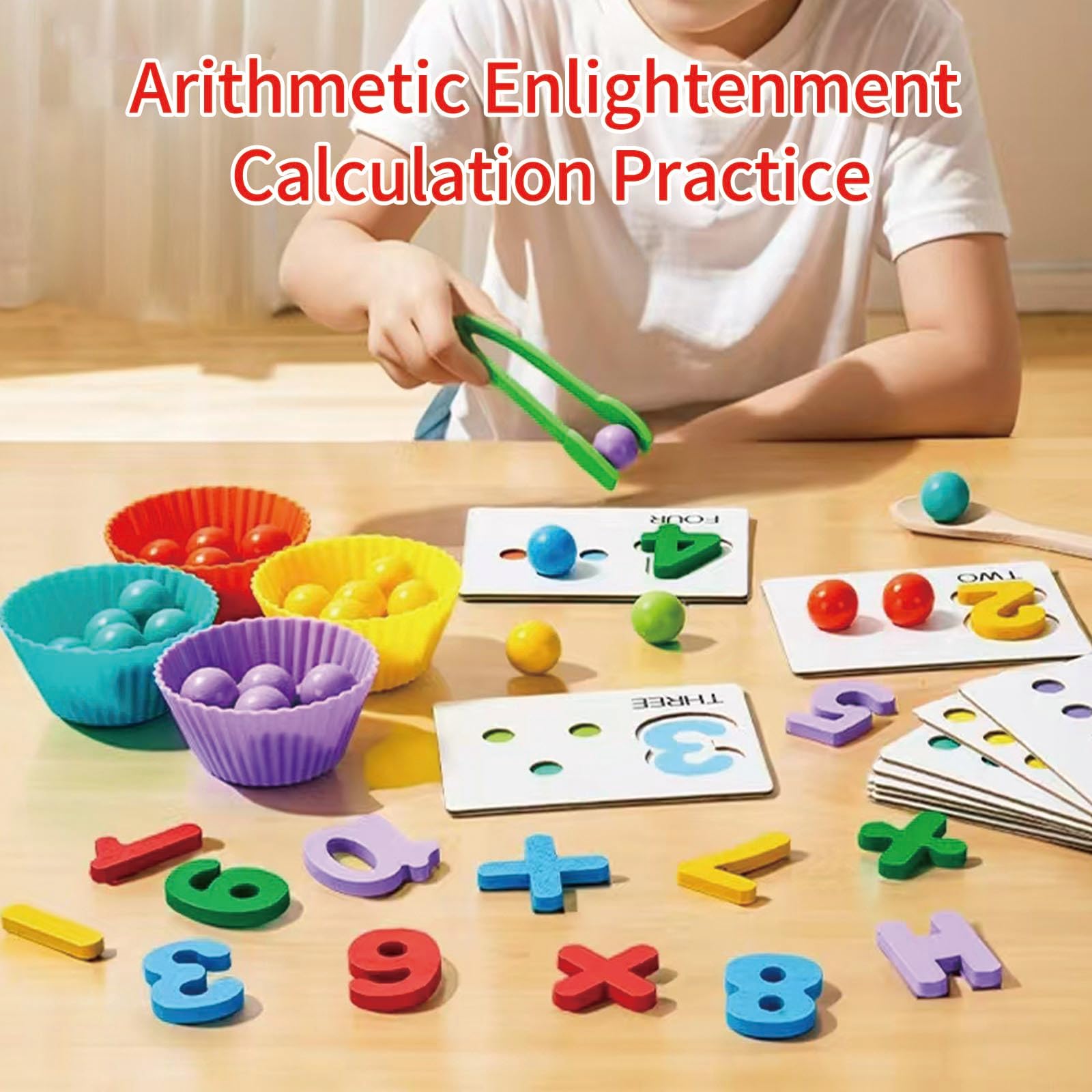 KUKUTrue® Montessori Toy for 3 4 5 Years, Number Toy, Educational Toys, Motor Skill Toys, Hand-Eye Coordination - Image 2