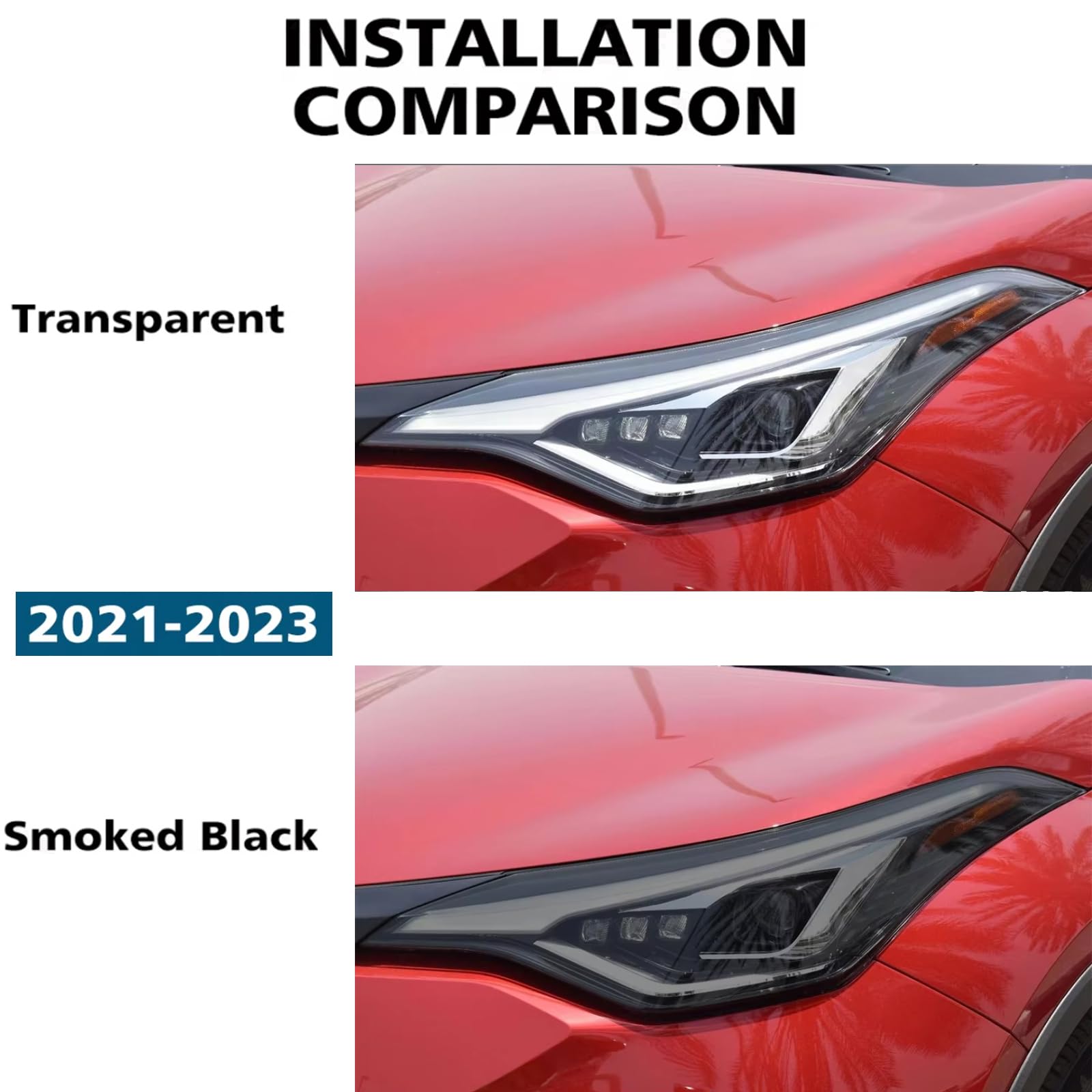 chr ヘッドライト スモーク C-HR ヘッドライトカバー ライトスモーク
