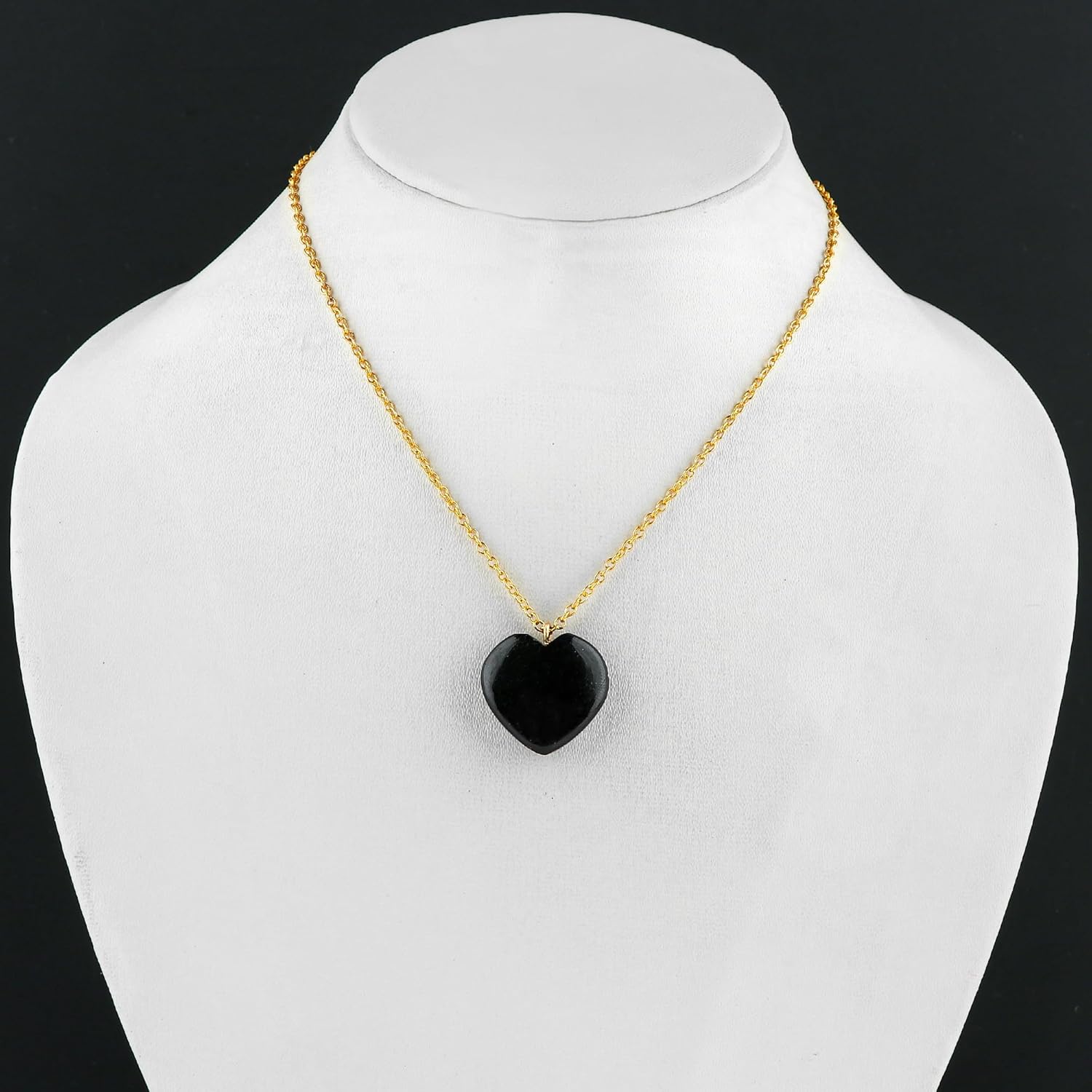 Heart Necklace for Men & Women | Natural Gemstone Pendant - Chain 16+2 Inch Adjustable | Healing Crystal Jewelry 15–25 Ct - Image 3